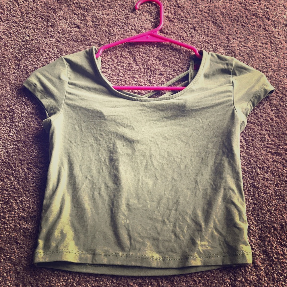 Green crop top Hot Kiss